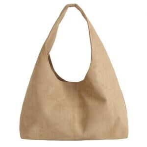 Vegan Suede Hobo Bag Mocha